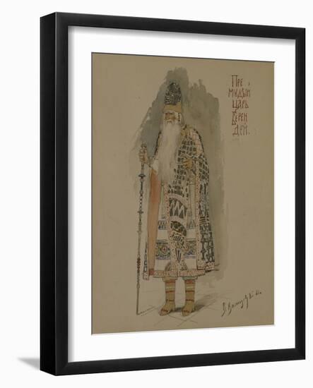 Tsar Berendey, Costume Design for the Opera Snow Maiden, 1885-Viktor Mikhaylovich Vasnetsov-Framed Giclee Print