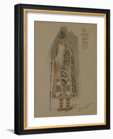 Tsar Berendey, Costume Design for the Opera Snow Maiden, 1885-Viktor Mikhaylovich Vasnetsov-Framed Giclee Print