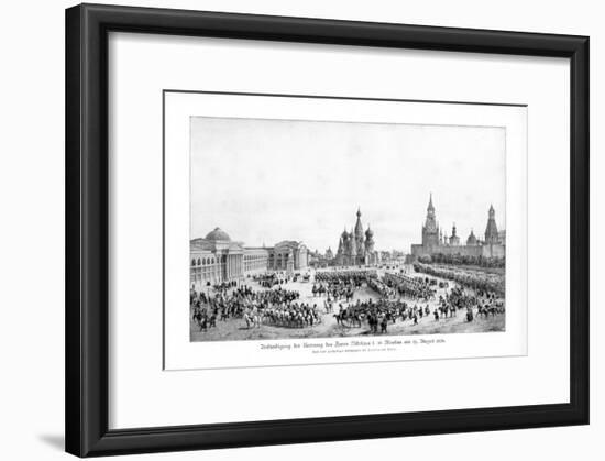 Tsar Nicholas I of Russia in Moscow, 19 August 1826-null-Framed Giclee Print