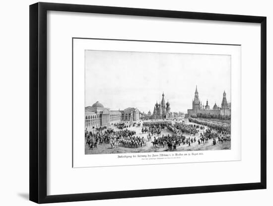 Tsar Nicholas I of Russia in Moscow, 19 August 1826-null-Framed Giclee Print