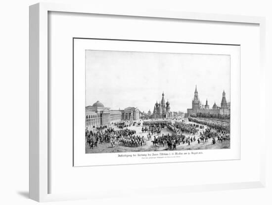 Tsar Nicholas I of Russia in Moscow, 19 August 1826-null-Framed Giclee Print