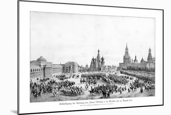 Tsar Nicholas I of Russia in Moscow, 19 August 1826-null-Mounted Giclee Print