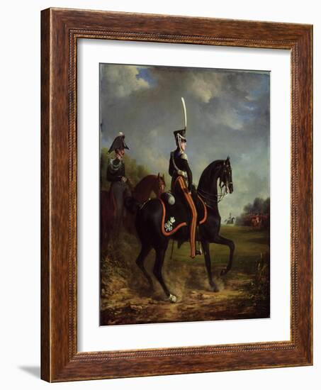 Tsar Nicholas I of Russia, When Grand Duke, Riding in Hyde Park-Alexander Ivanovich Sauerweid-Framed Giclee Print