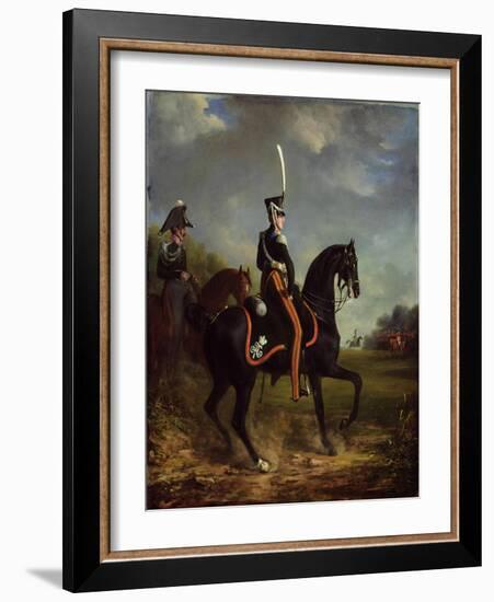 Tsar Nicholas I of Russia, When Grand Duke, Riding in Hyde Park-Alexander Ivanovich Sauerweid-Framed Giclee Print