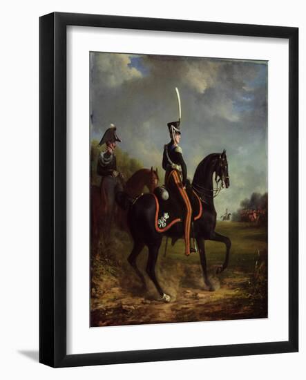 Tsar Nicholas I of Russia, When Grand Duke, Riding in Hyde Park-Alexander Ivanovich Sauerweid-Framed Giclee Print