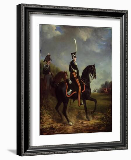 Tsar Nicholas I of Russia, When Grand Duke, Riding in Hyde Park-Alexander Ivanovich Sauerweid-Framed Giclee Print