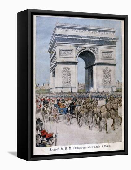 Tsar Nicholas II Arrives in Paris, 1896-Henri Meyer-Framed Premier Image Canvas