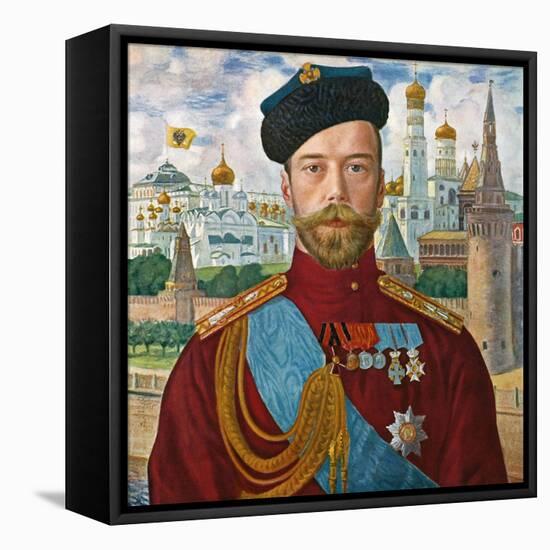 Tsar Nicholas II of Russia, 1915-Boris Mikhajlovich Kustodiev-Framed Premier Image Canvas