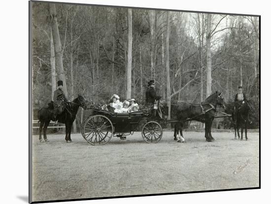 Tsar Nicholas II of Russia with His Family in the Park of Tsarskoye Selo, Russia, 1900s-K von Hahn-Mounted Giclee Print