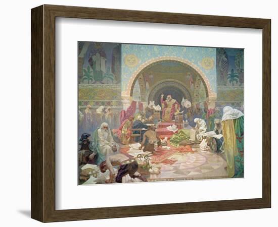 Tsar Simeon of Bulgaria (R.893-927), from the 'Slav Epic', 1923-Alphonse Mucha-Framed Giclee Print