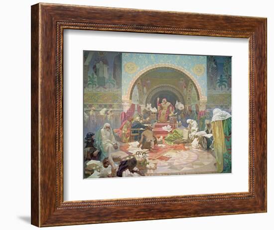 Tsar Simeon of Bulgaria (R.893-927), from the 'Slav Epic', 1923-Alphonse Mucha-Framed Giclee Print