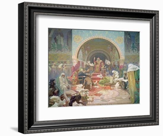 Tsar Simeon of Bulgaria (R.893-927), from the 'Slav Epic', 1923-Alphonse Mucha-Framed Giclee Print