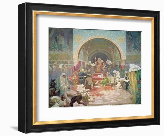 Tsar Simeon of Bulgaria (R.893-927), from the 'Slav Epic', 1923-Alphonse Mucha-Framed Giclee Print