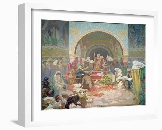 Tsar Simeon of Bulgaria (R.893-927), from the 'Slav Epic', 1923-Alphonse Mucha-Framed Giclee Print