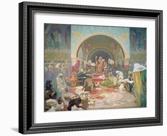 Tsar Simeon of Bulgaria (R.893-927), from the 'Slav Epic', 1923-Alphonse Mucha-Framed Giclee Print