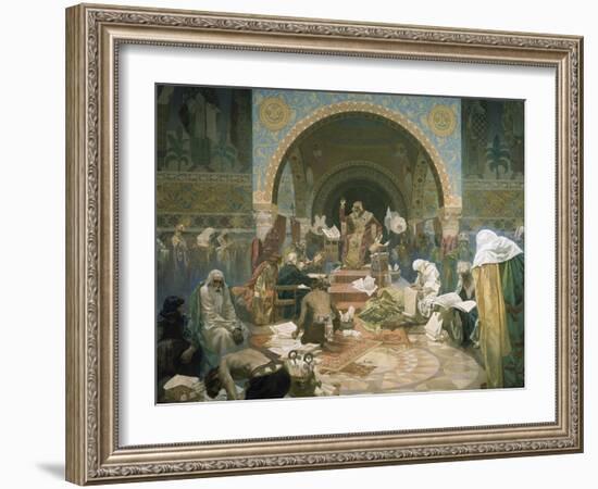 Tsar Simeon of Bulgaria (R.893-927), from the 'slav Epic', 1928-Alphonse Mucha-Framed Giclee Print