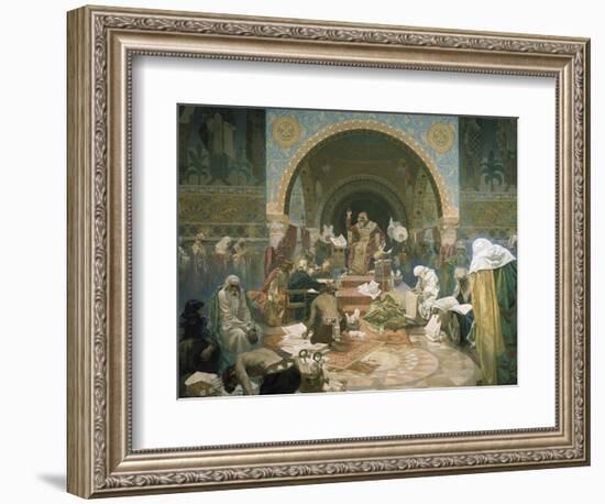 Tsar Simeon of Bulgaria (R.893-927), from the 'slav Epic', 1928-Alphonse Mucha-Framed Giclee Print