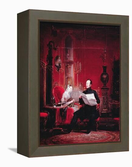 Tsarevich Alexander (1818-81) and His Wife Maria Alexandrovna, 1845-null-Framed Premier Image Canvas