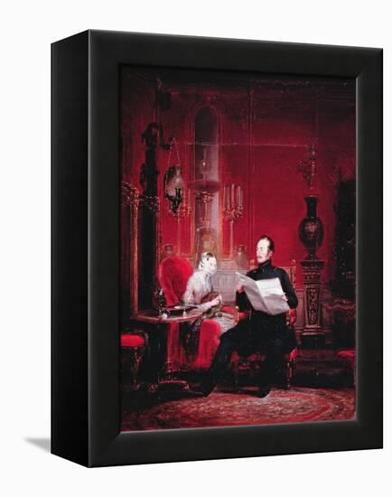 Tsarevich Alexander (1818-81) and His Wife Maria Alexandrovna, 1845-null-Framed Premier Image Canvas