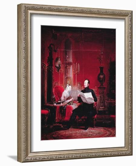 Tsarevich Alexander (1818-81) and His Wife Maria Alexandrovna, 1845-null-Framed Giclee Print