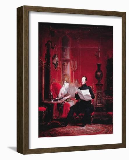 Tsarevich Alexander (1818-81) and His Wife Maria Alexandrovna, 1845-null-Framed Giclee Print