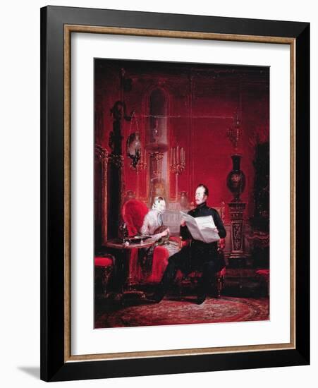 Tsarevich Alexander (1818-81) and His Wife Maria Alexandrovna, 1845-null-Framed Giclee Print