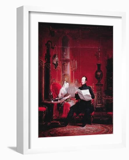 Tsarevich Alexander (1818-81) and His Wife Maria Alexandrovna, 1845-null-Framed Giclee Print