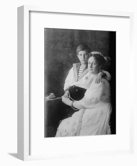 Tsarevich Alexei of Russia and Tsarina Alexandra, C1910-null-Framed Giclee Print