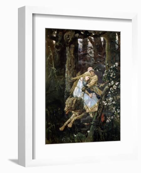 Tsarevich Ivan Riding the Grey Wolf, 1889-Viktor Mihajlovic Vasnecov-Framed Giclee Print