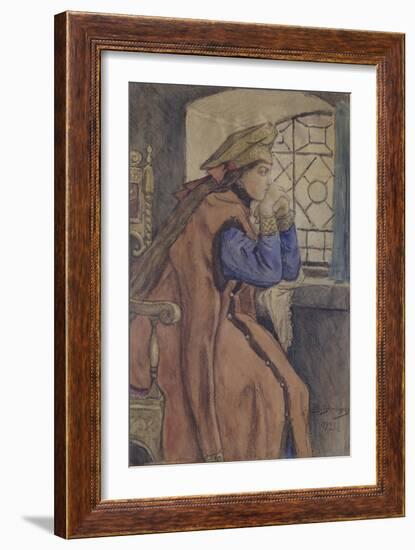 Tsarevna at the Window (The Princess Who Never Smile), 1920-Viktor Mikhaylovich Vasnetsov-Framed Giclee Print