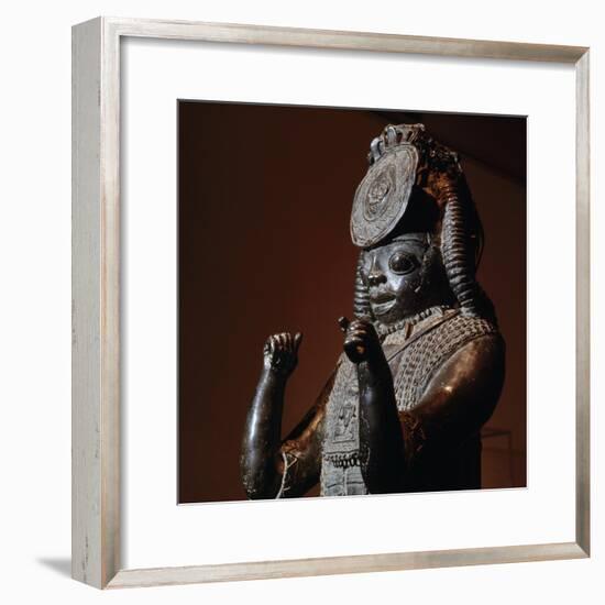 Tsoede bronze, from Tada, Nigeria, c14th-15th century-Werner Forman-Framed Photographic Print