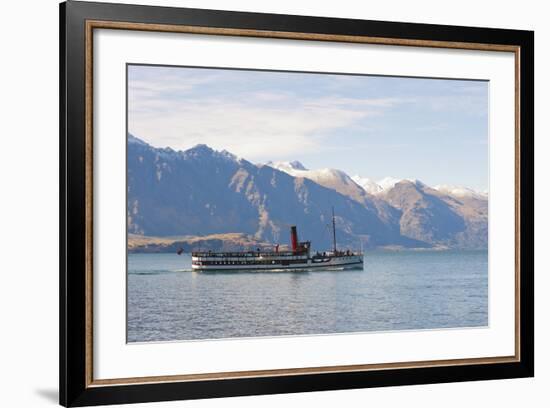 Tss Earnslaw on Lake Wakatipu, Queenstown, Otago, South Island, New Zealand, Pacific-Matthew Williams-Ellis-Framed Photographic Print