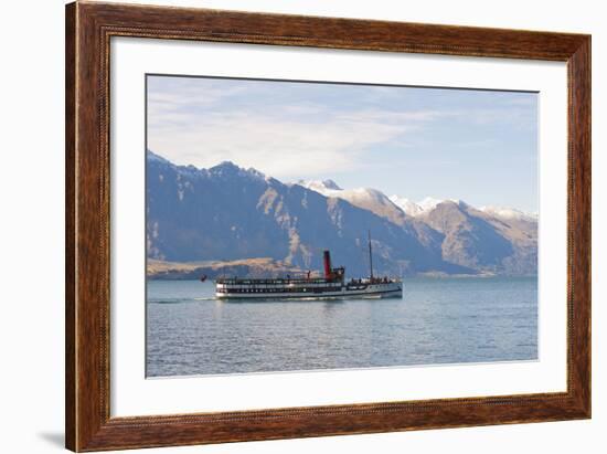 Tss Earnslaw on Lake Wakatipu, Queenstown, Otago, South Island, New Zealand, Pacific-Matthew Williams-Ellis-Framed Photographic Print