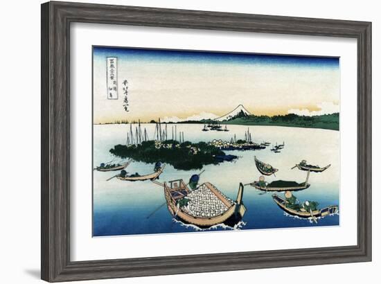 Tsukada Island in Musashi Province-Katsushika Hokusai-Framed Art Print