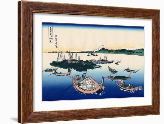 Tsukada Island in the Musashi Province, c.1830-Katsushika Hokusai-Framed Giclee Print