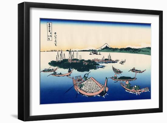 Tsukada Island in the Musashi Province, c.1830-Katsushika Hokusai-Framed Giclee Print