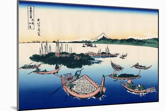Tsukada Island in the Musashi Province, c.1830-Katsushika Hokusai-Mounted Giclee Print