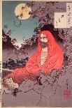 Meditation by Moonlight, (Colour Woodblock Print)-Tsukioka Kinzaburo Yoshitoshi-Giclee Print