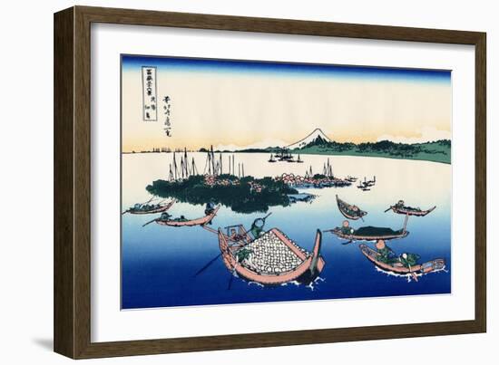 Tsukuda Island in Musashi Province, 1830-1833-Katsushika Hokusai-Framed Giclee Print