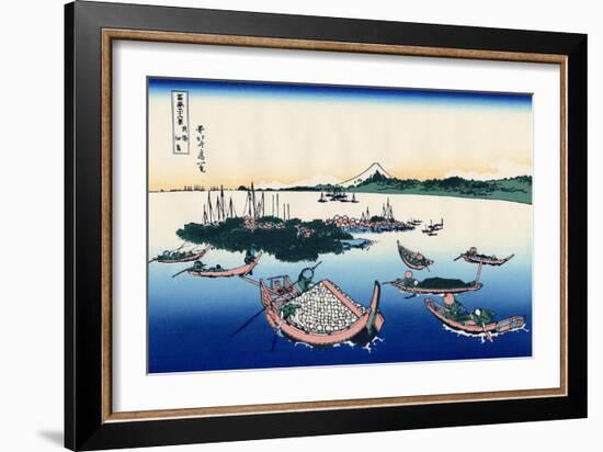 Tsukuda Island in Musashi Province, 1830-1833-Katsushika Hokusai-Framed Giclee Print