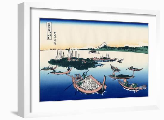 Tsukuda Island in Musashi Province, 1830-1833-Katsushika Hokusai-Framed Giclee Print