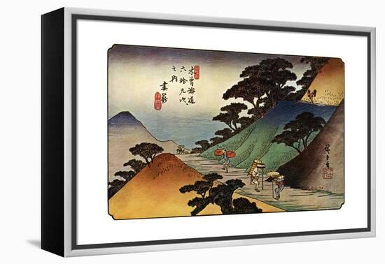 Tsumagome, 1830S-Ando Hiroshige-Framed Premier Image Canvas