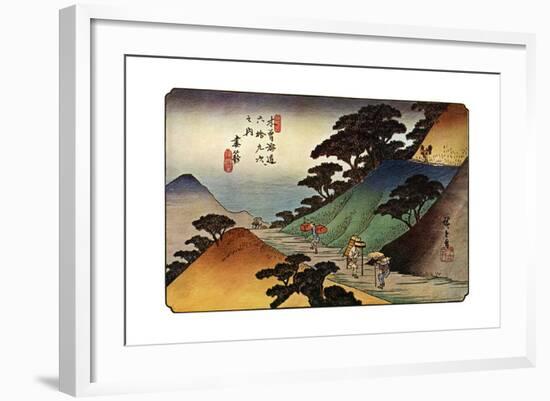 Tsumagome, 1830S-Ando Hiroshige-Framed Premium Giclee Print