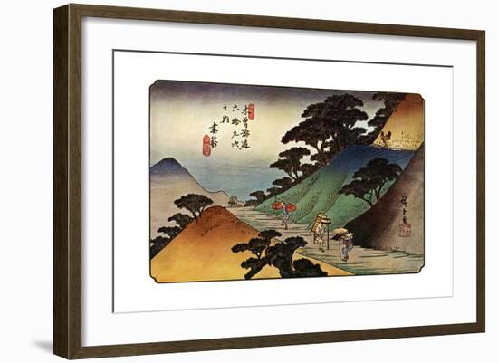 Tsumagome, 1830S-Ando Hiroshige-Framed Premium Giclee Print