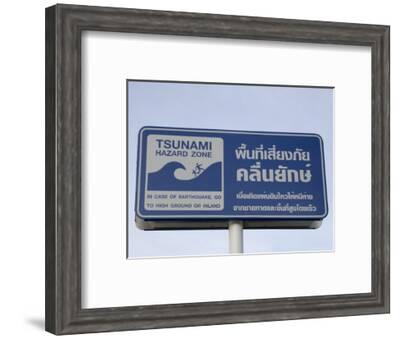 Tsunami Warning Sign Patong Beach Phuket Thailand Southeast