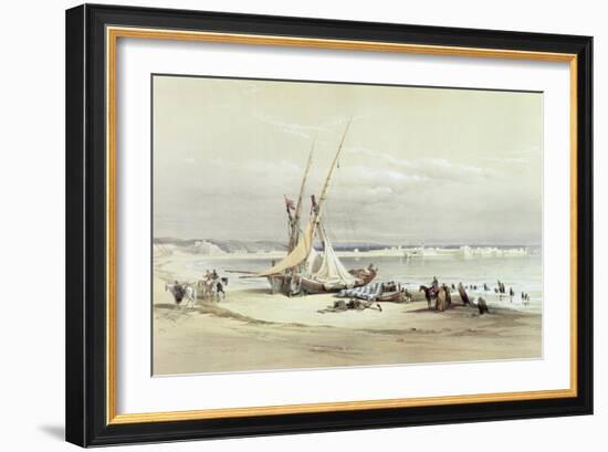 Tsur, Ancient Tyre, April 27th 1839, Plate 69 from Volume II of "The Holy Land"-David Roberts-Framed Giclee Print