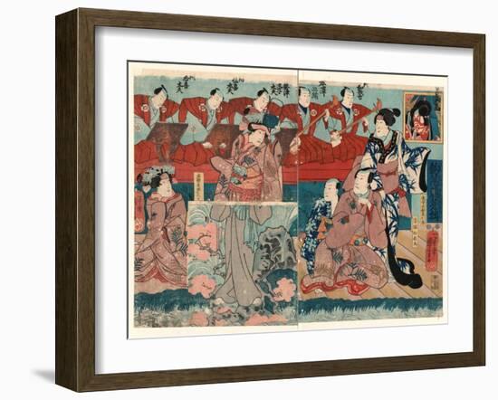 Tsurishinobu Mebae No Futsuzuka-Utagawa Kuniyoshi-Framed Giclee Print