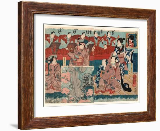 Tsurishinobu Mebae No Futsuzuka-Utagawa Kuniyoshi-Framed Giclee Print