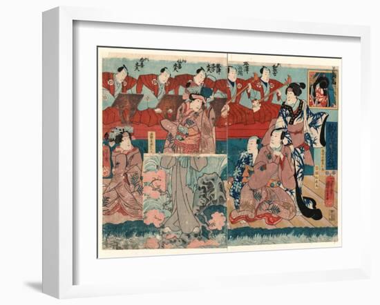 Tsurishinobu Mebae No Futsuzuka-Utagawa Kuniyoshi-Framed Giclee Print