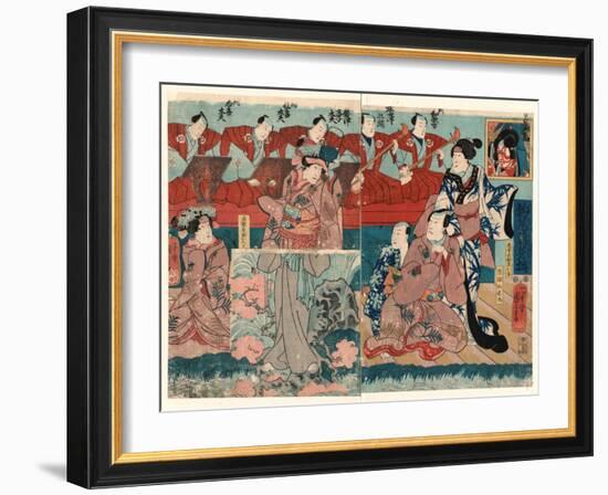 Tsurishinobu Mebae No Futsuzuka-Utagawa Kuniyoshi-Framed Giclee Print